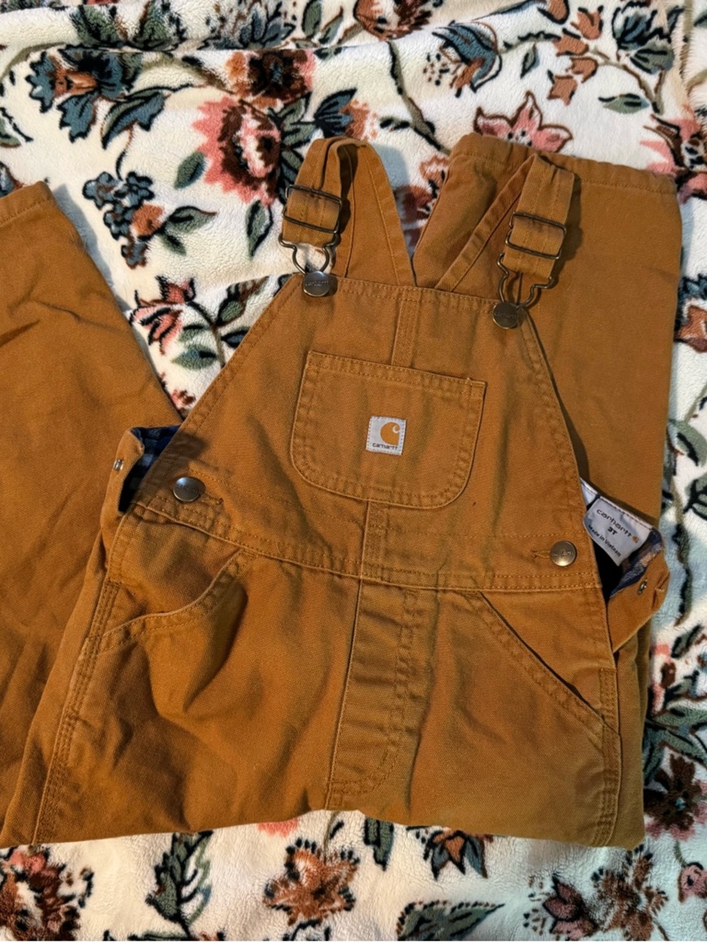 Carhartt Tan/Brown Duck Canvas Overalls